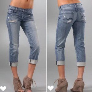 7 For All Mankind Rickie Classic Boyfriend Distressed Size 26